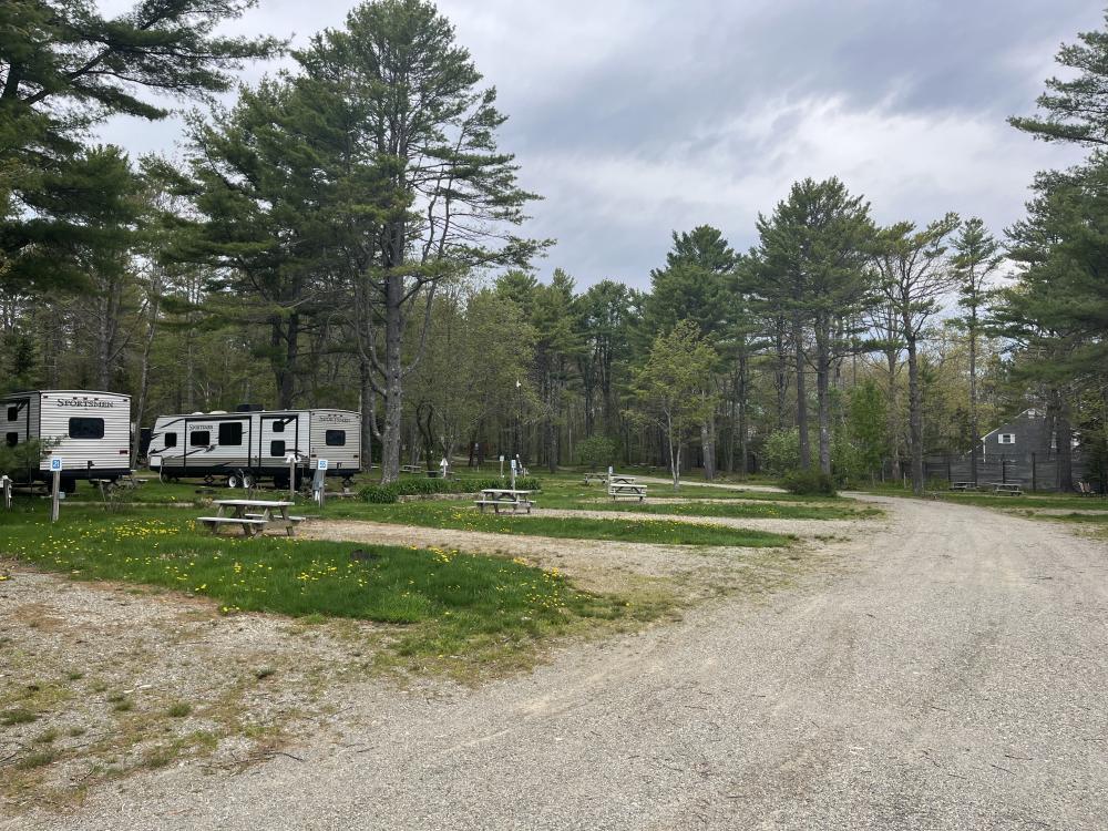 Blick über den Campground noch vor der Saison