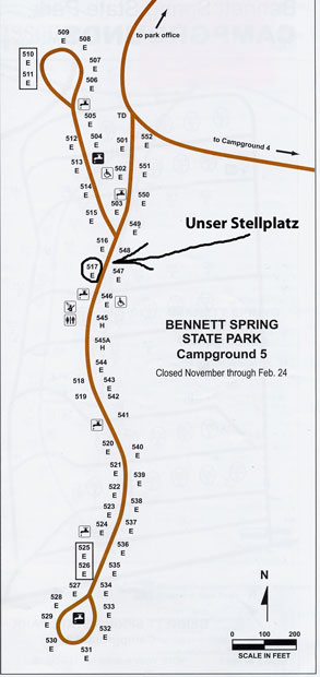 Bennett Spring State Park Campground Lebanon Missouri Womo Abenteuer